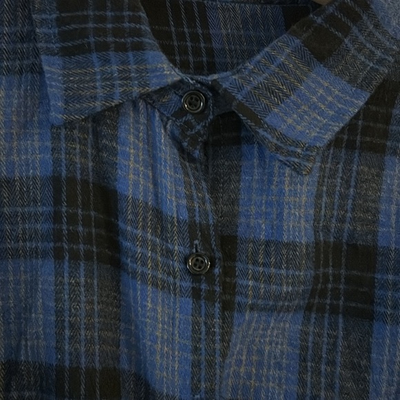 Blue and Black Plaid Women's Dress - Picture 6 of 9